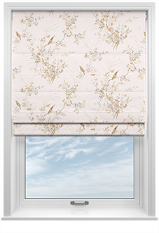Shabby Chic by Rachel Ashwell Bird Chinoiserie, Pink Tan - Roman Blind
